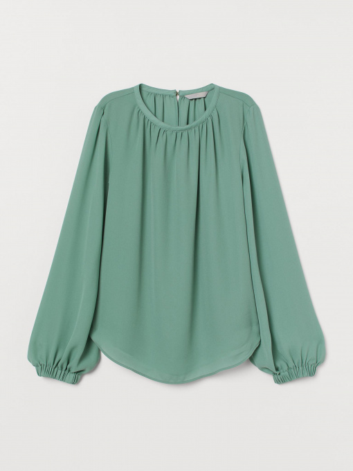 Блуза H&M модель 0854247_оливковий Фото