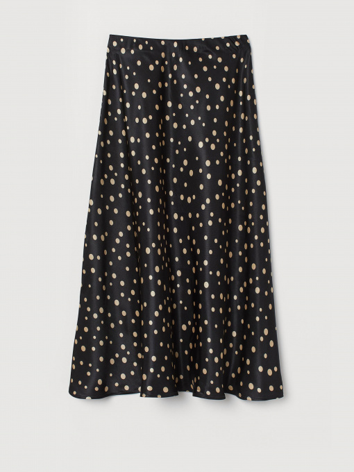 Спідниця міді H&M модель 0856732_чорний з бежевим Фото