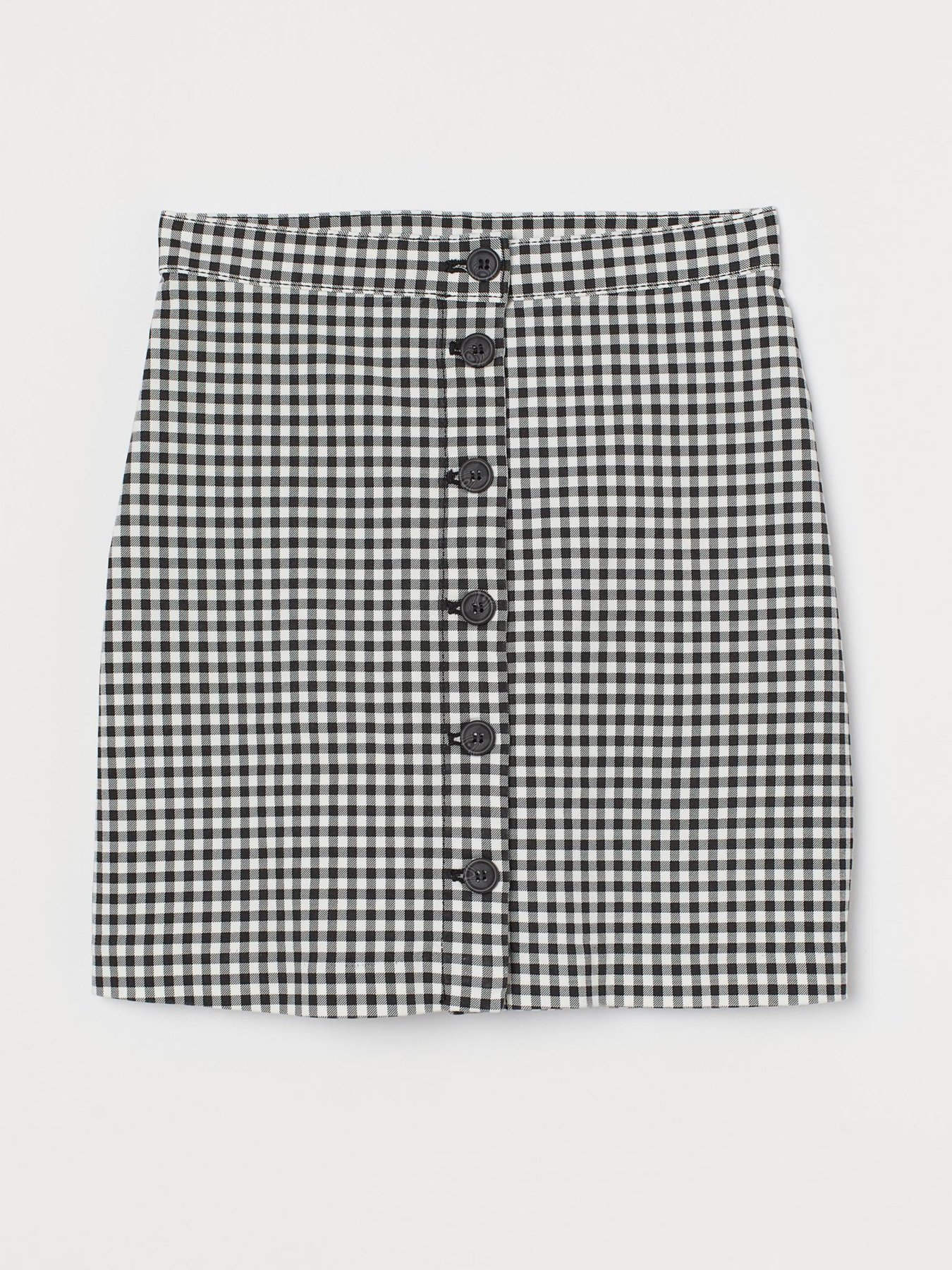 Юбка миди H&M модель 0884750_білий з чорним Фото