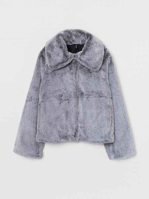 Шуба H&M Модель 0893507_сірий Фото
