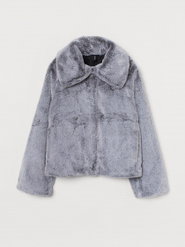 Шуба H&M модель 0893507_сірий Фото
