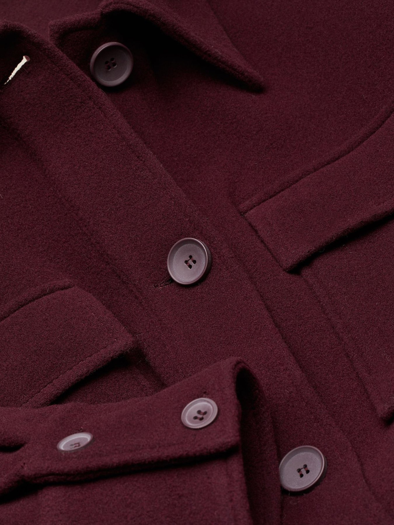 Пальто H&M модель 0894769_бордовий Фото