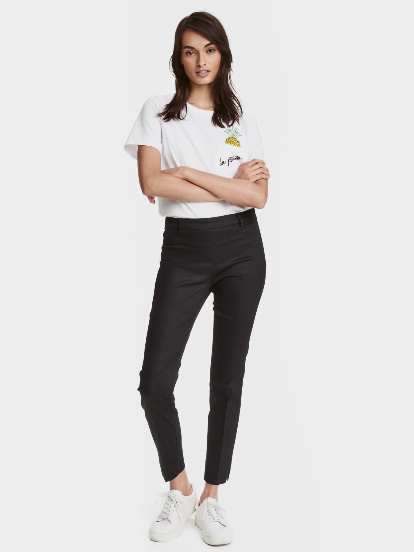 Брюки H&M модель 0374072_чорний Фото