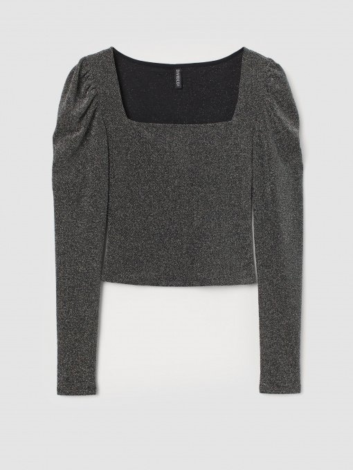 Лонгслів H&M модель 0907953_срібний Фото