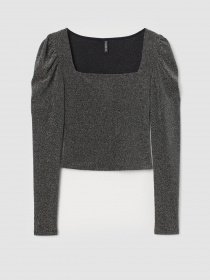 Лонгслив H&M модель 0907953_срібний Фото