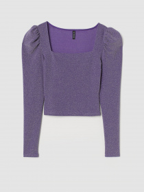 Лонгслів H&M модель 0907953_фіолетовий Фото