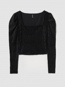 Лонгслив H&M модель 0907953_чорний Фото