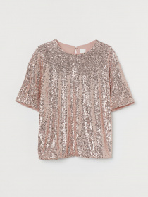 Блуза H&M модель 0908563_рожевий Фото