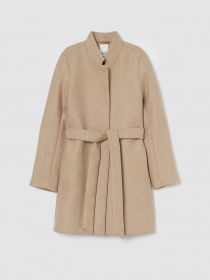 Пальто H&M модель 0918944_бежевий Пальто H&M модель 0918944_бежевий Фото