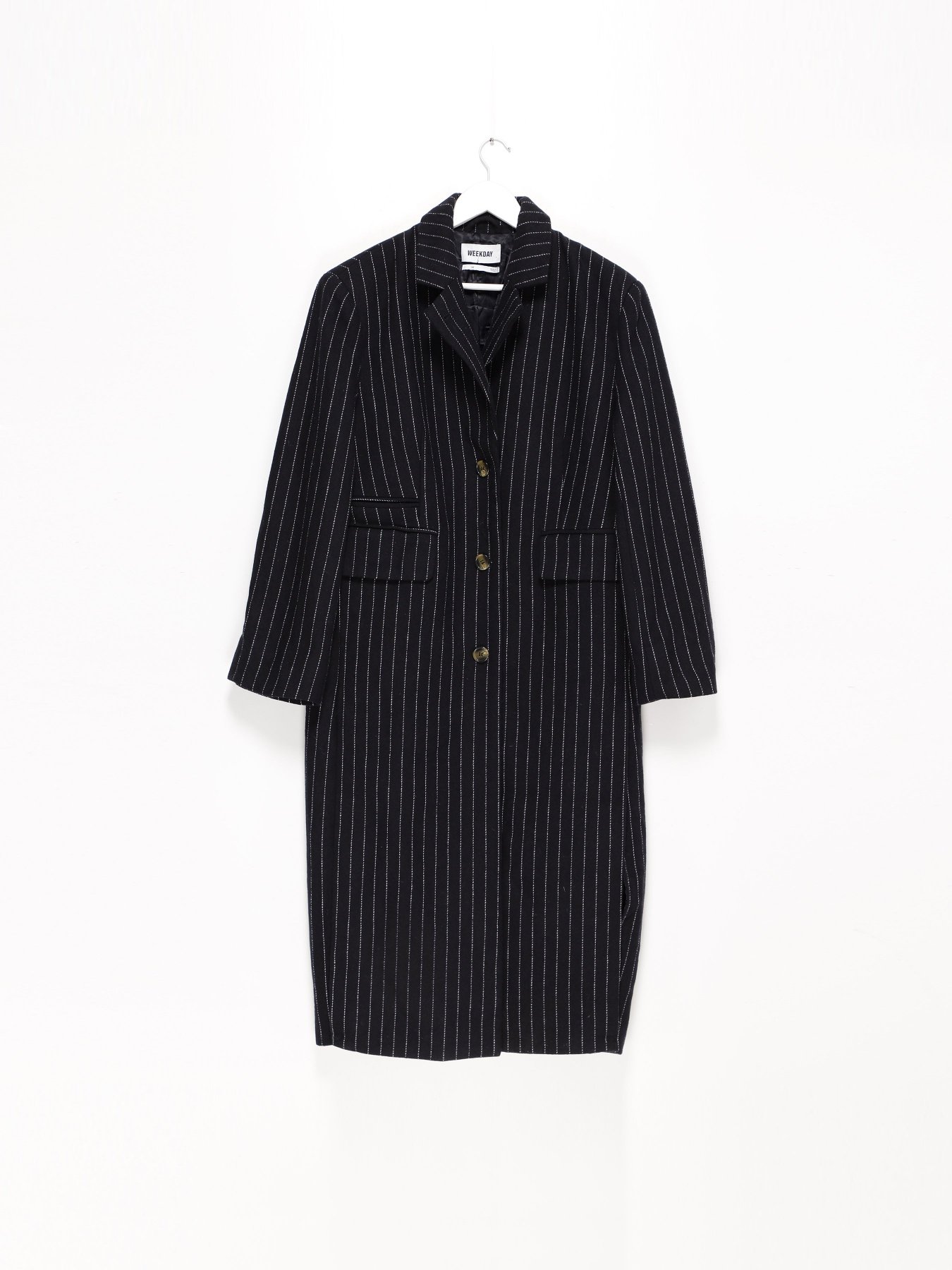 Пальто H&M модель 0921427_т.синій з білим Фото