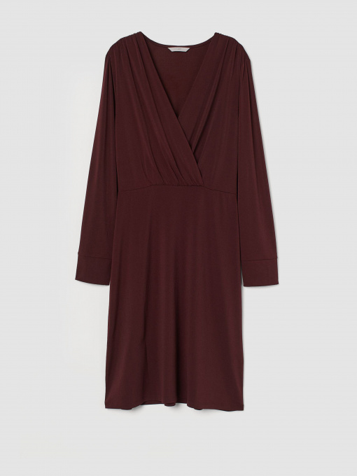 Платье миди H&M модель 0923522_т.бордовий Фото