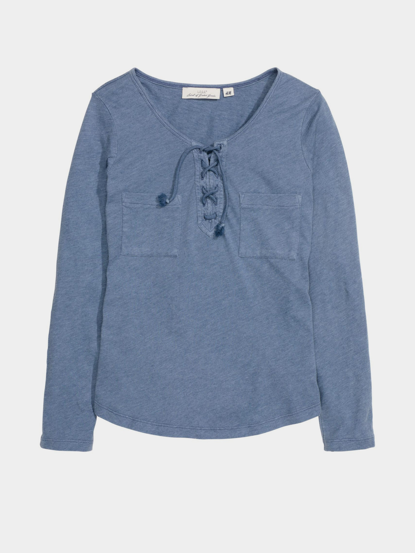 Лонгслив H&M модель 0381998_т.синій Фото