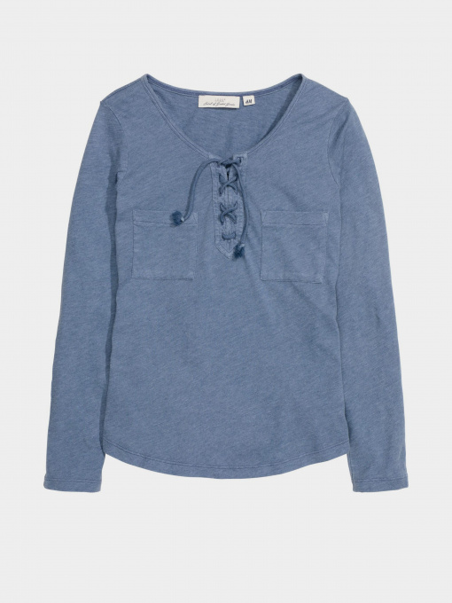 Лонгслив H&M модель 0381998_т.синій Фото