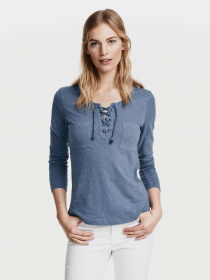 Лонгслів H&M модель 0381998_т.синій Фото