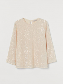 Блуза H&M модель 0926806_с.бежевий Фото