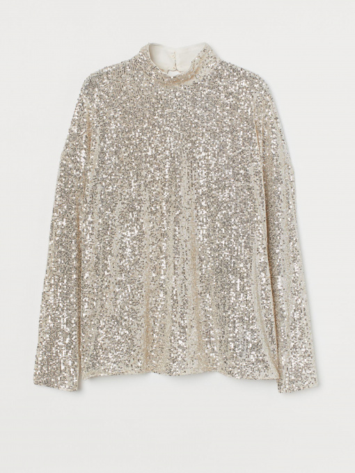 Блуза H&M модель 0927893_с.бежевий комб. Фото