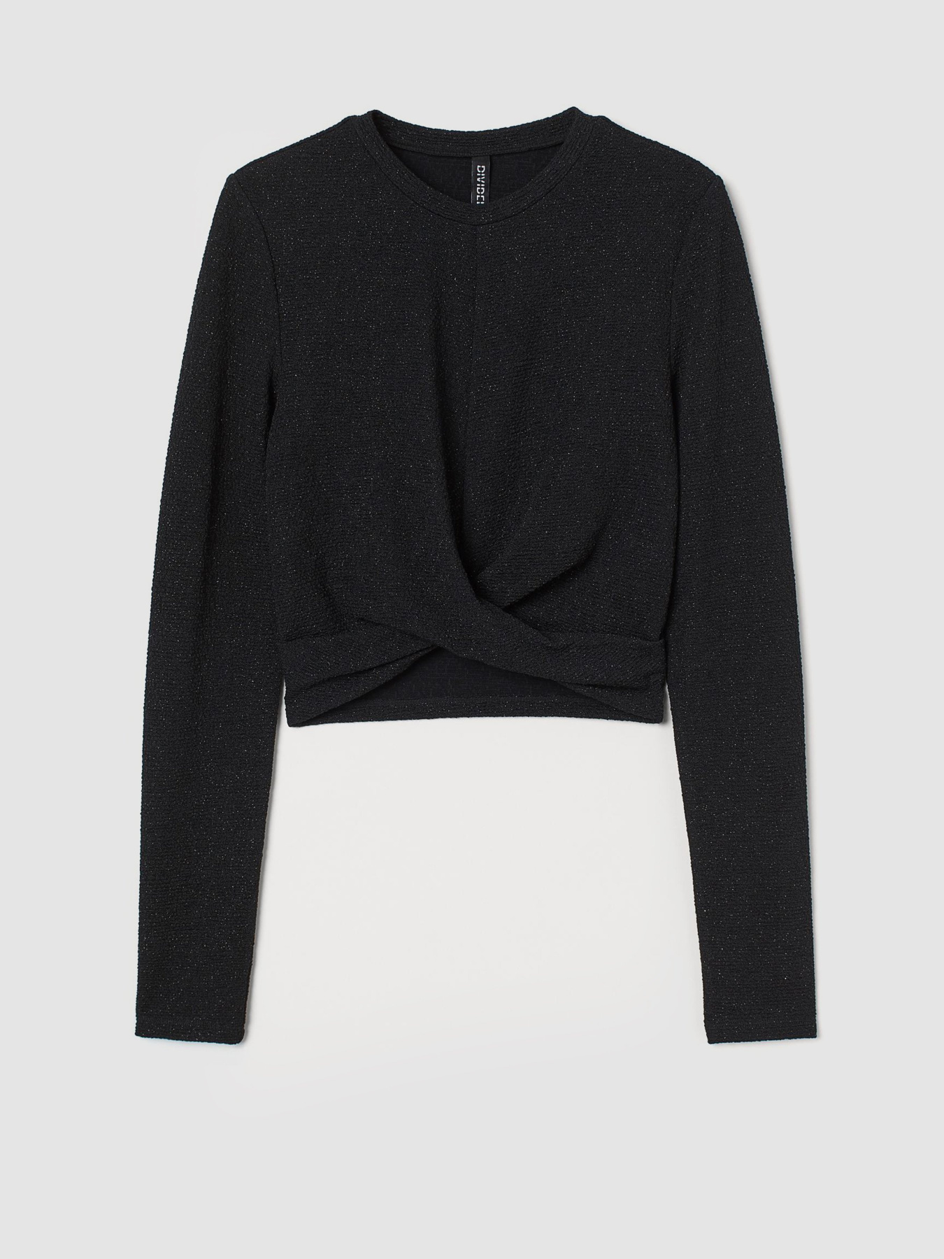 Лонгслів H&M модель 0930478_чорний Фото