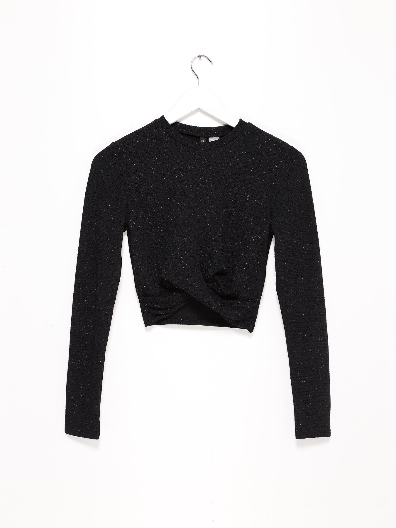 Лонгслив H&M модель 0930478_чорний комб. Фото