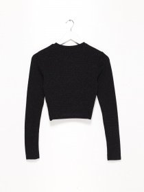 Лонгслив H&M модель 0930478_чорний комб. Фото