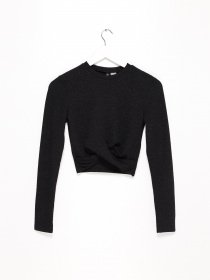 Лонгслив H&M модель 0930478_чорний комб. Фото