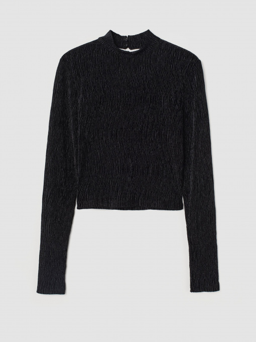 Лонгслив H&M модель 0931444_чорний Фото