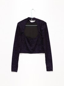 Лонгслів H&M модель 0931444_чорний комб. Фото