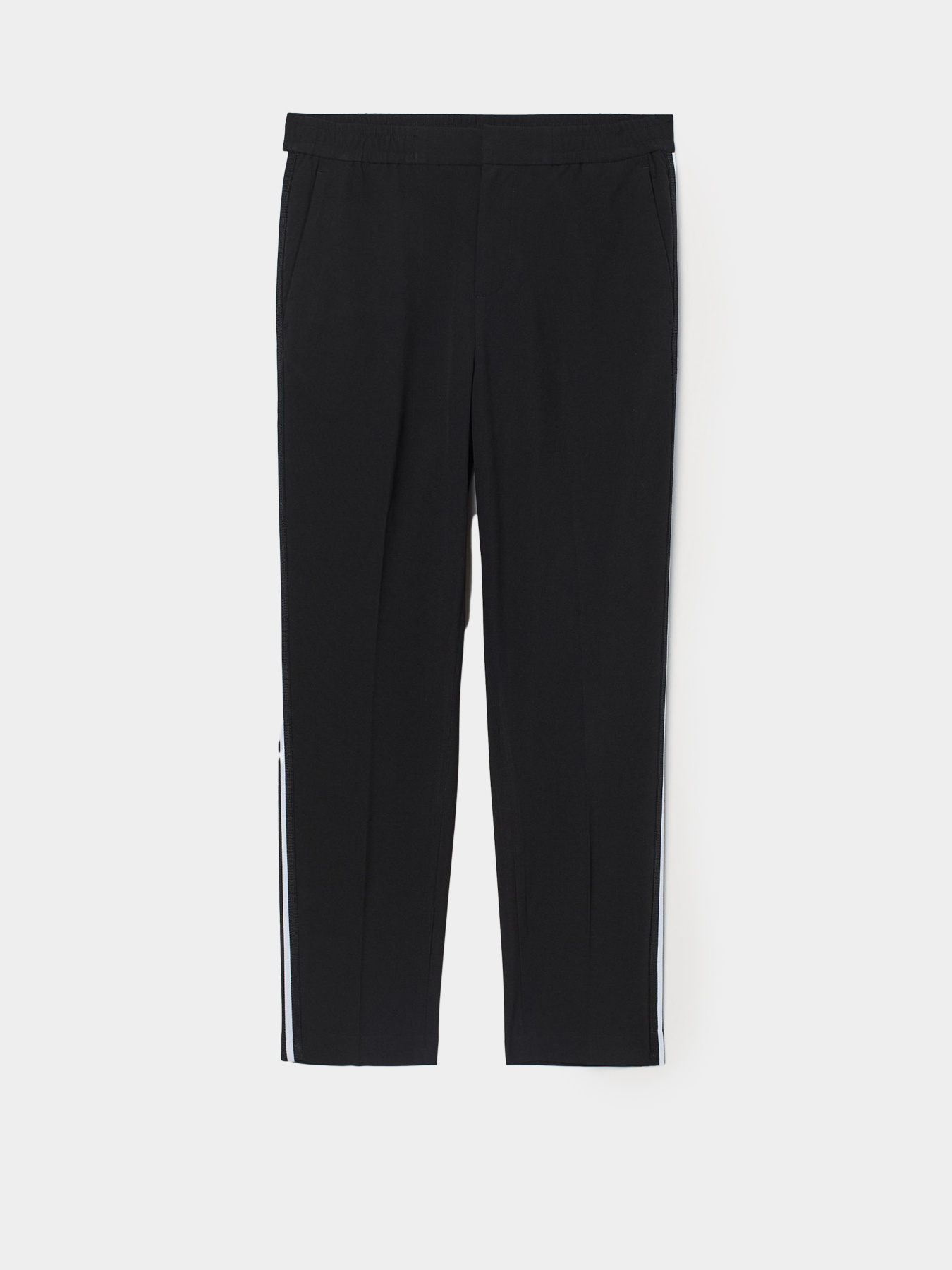 Брюки повседневные H&M модель 0942609_чорний з білим Фото