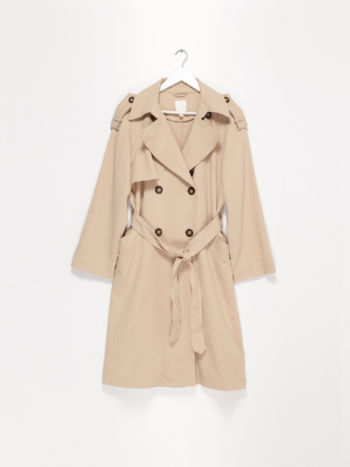 Пальто H&M модель 0944707_бежевий Фото