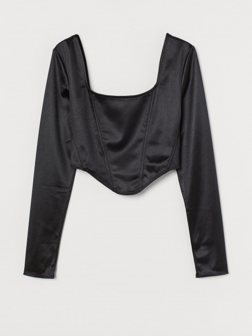 Топ H&M модель 0949232_чорний Фото