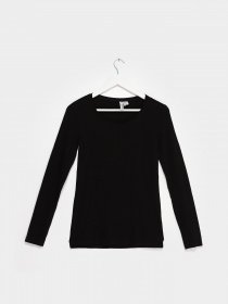 Лонгслив H&M модель 0189629_чорний Фото