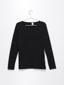 Лонгслив H&M модель 0238197_чорний Фото