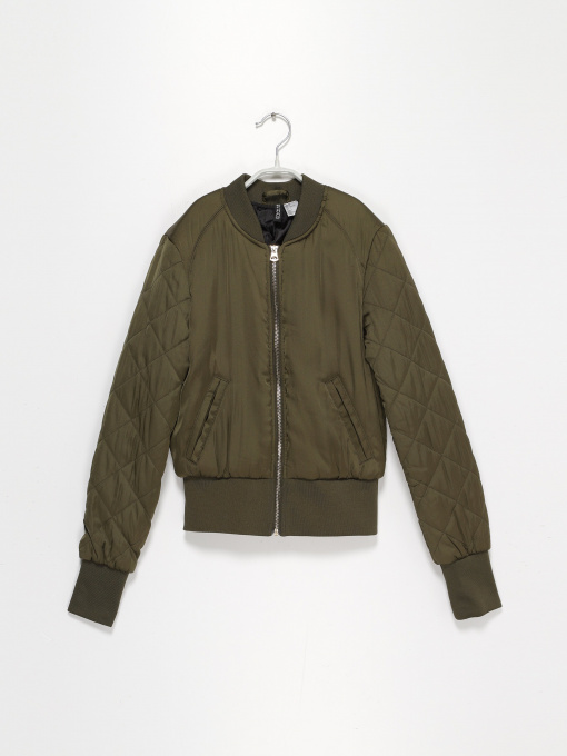 Бомбер H&M модель 0314522_хакі Фото