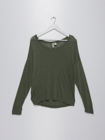 Лонгслив H&M модель 0348870_зелений Фото