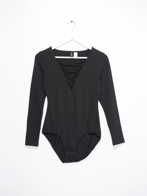Боди H&M модель 0362985_чорний Фото