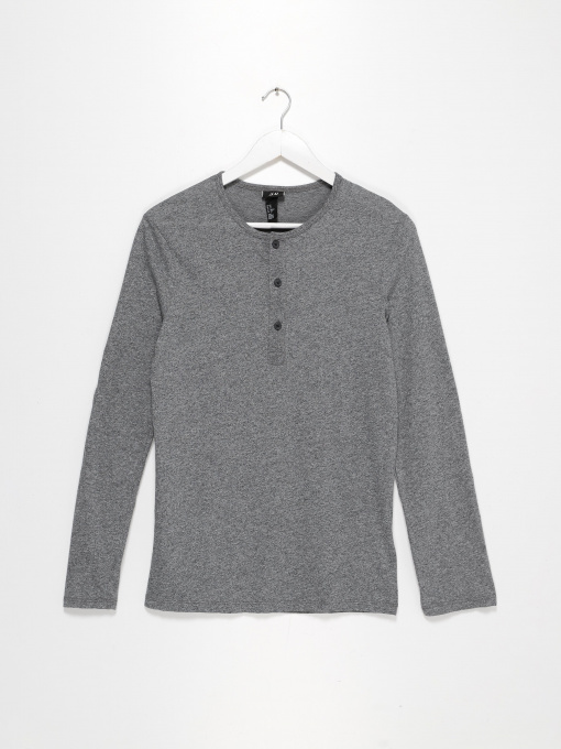 Лонгслів H&M модель 0412620_т.сірий Фото