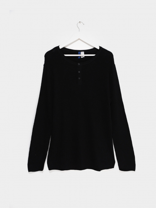 Лонгслів H&M модель 0436800_чорний Фото