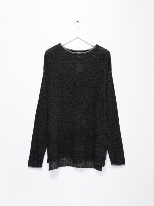 Джемпер H&M модель 0438861_чорний комб. Фото