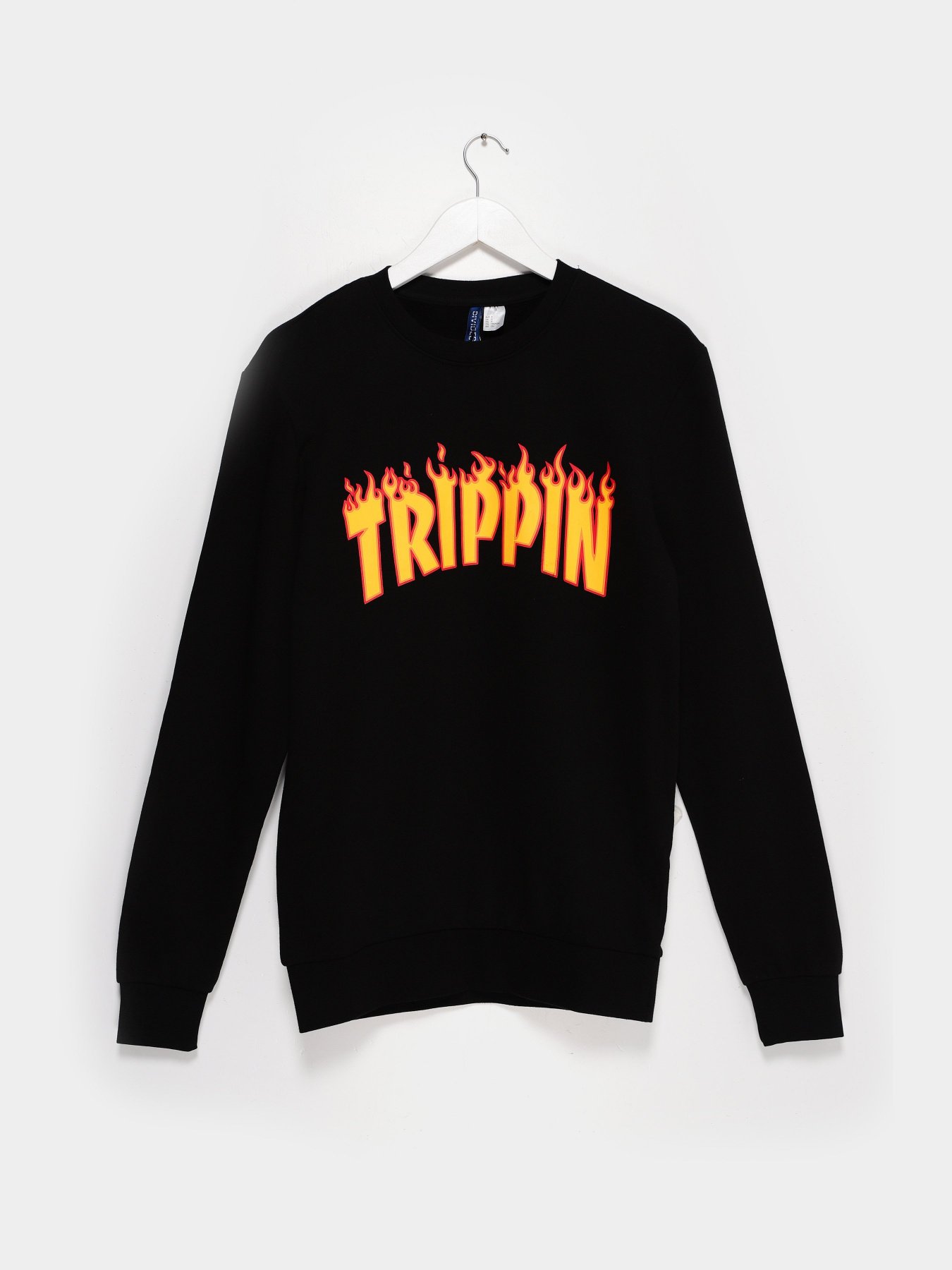 Свитшот H&M модель 0441380_чорний комб. Фото