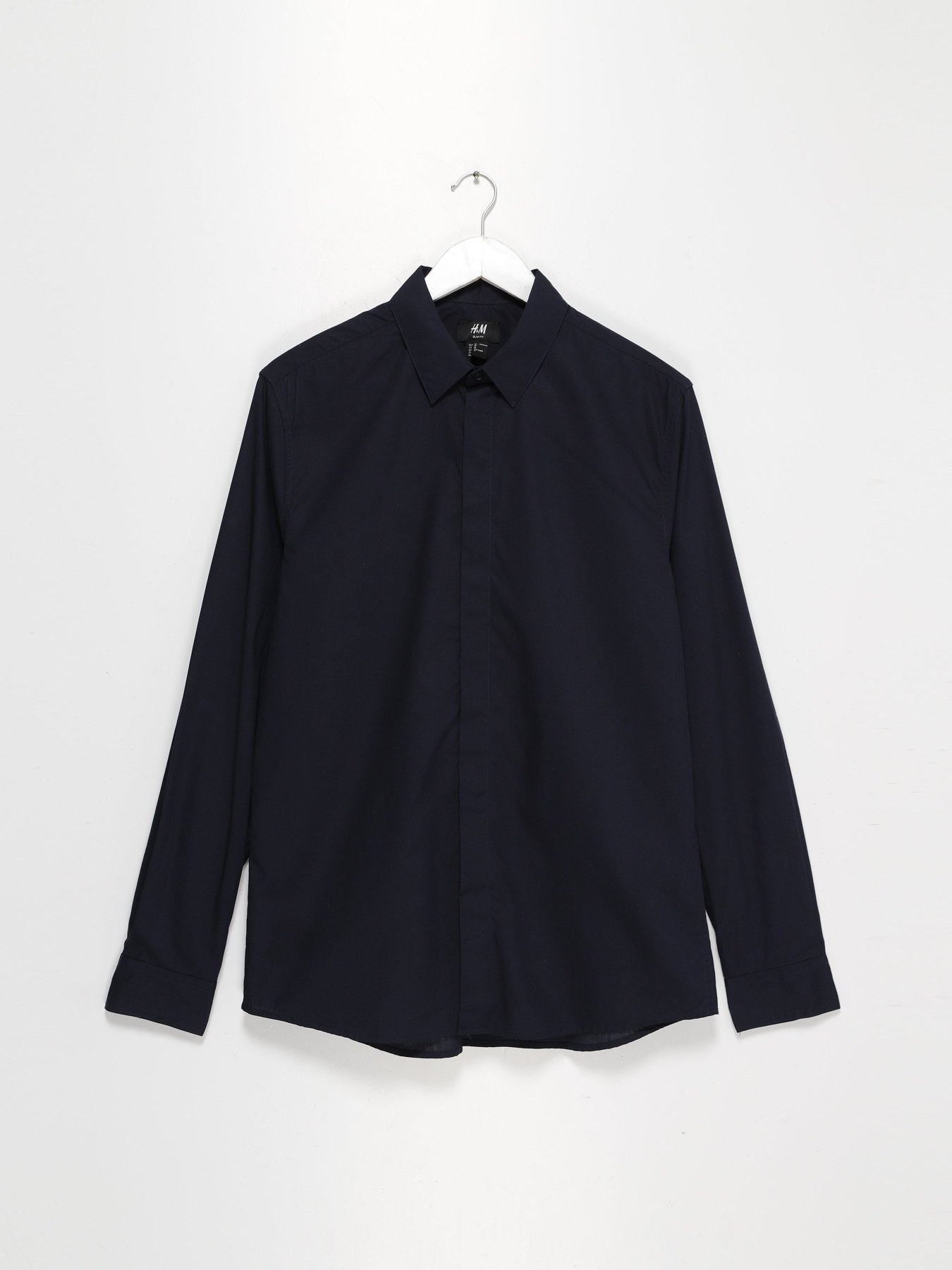 Рубашка H&M модель 0450996_т.синій Фото