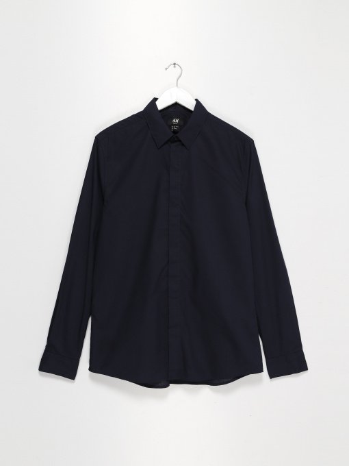 Рубашка H&M модель 0450996_т.синій Фото