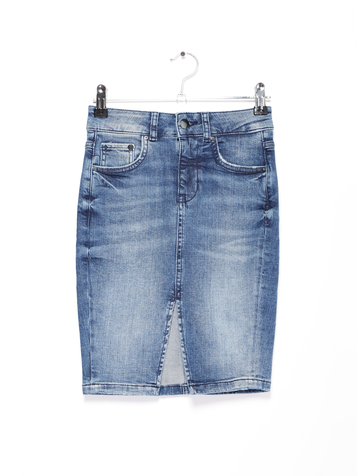 Джинсовая юбка H&M модель 0454068_синій Фото