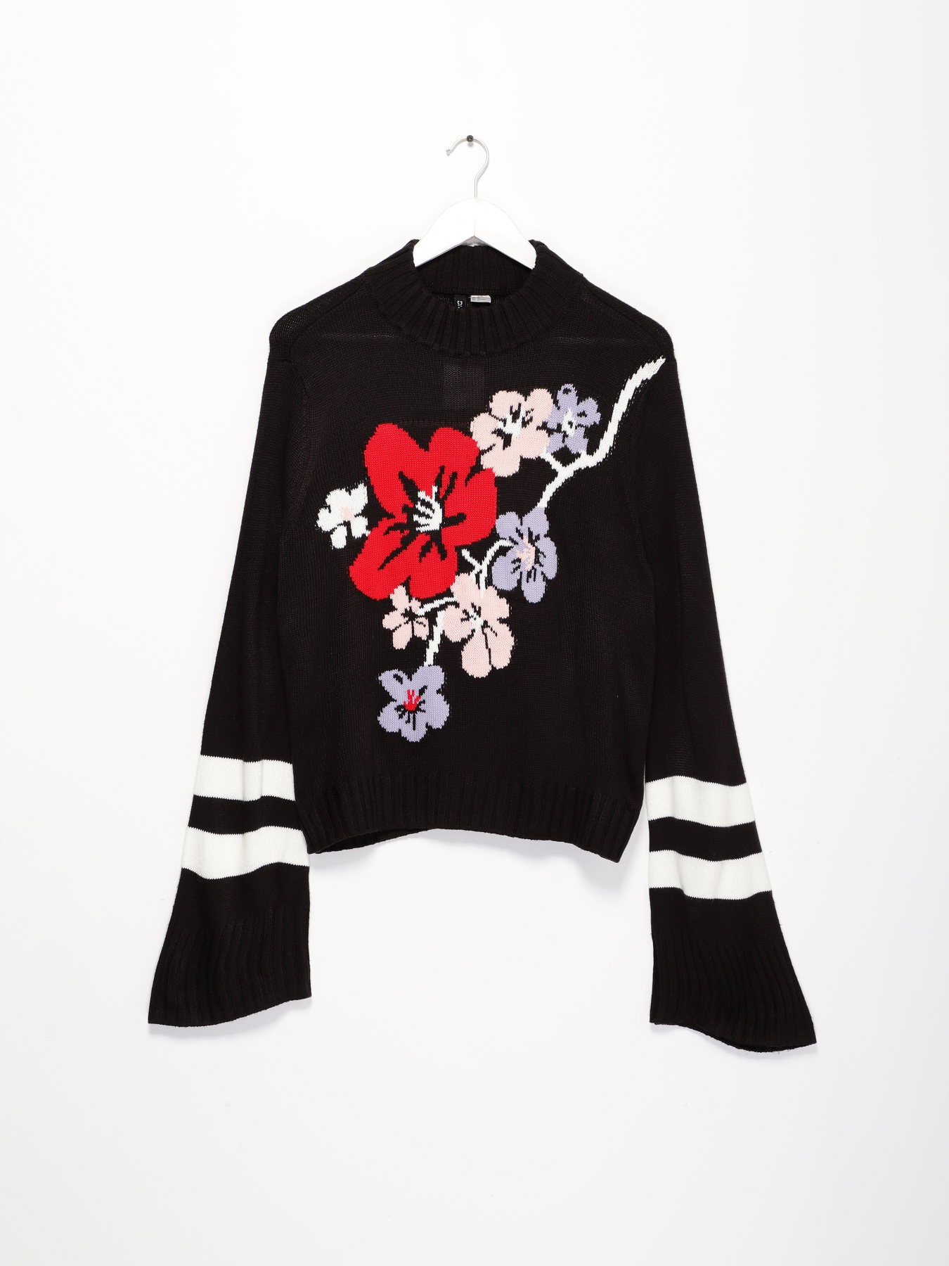 Свитер H&M модель 0467556_чорний комб. Фото