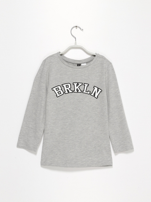 Лонгслив H&M модель 0478720_сірий Фото