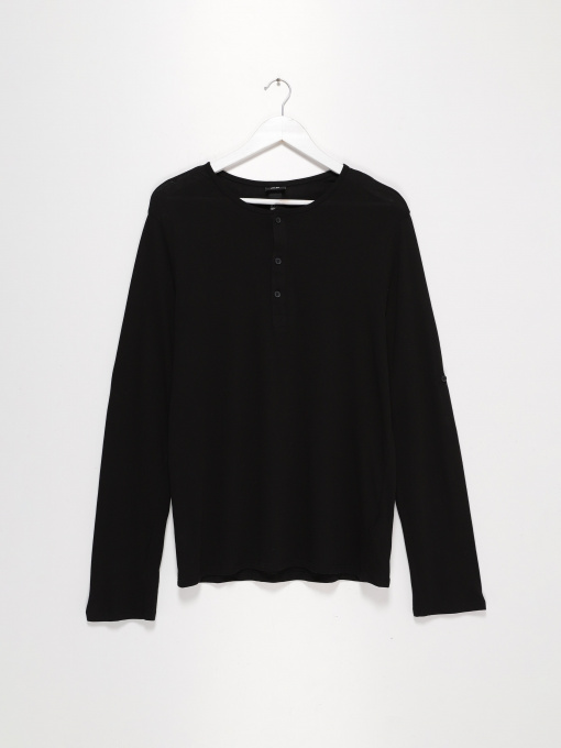 Лонгслів H&M модель 0490018_чорний Фото