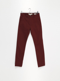 Штани повсякденні H&M модель 0491912_т.бордовий Фото