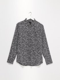 Сорочка повсякденна H&M модель 0501722_чорний комб. Фото