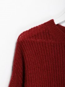 Джемпер H&M модель 0502186_бордовий Фото