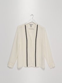 Блуза H&M модель 0502656_молочний Фото