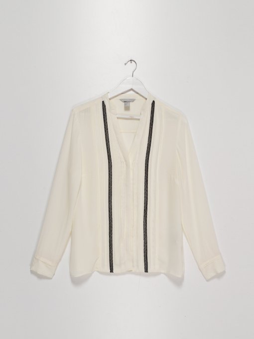 Блуза H&M модель 0502656_молочний Фото