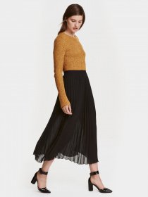 Спідниця міді H&M модель 0428133_чорний Фото